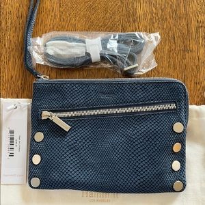 Hammitt Nash 2 Small Indigo Blue Suede Leather NWT